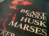 07-24-21 Shadebeast Presents, Beast Mode, Husk, Marses, 13x19", show poster
