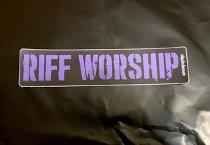 Riff Worship sticker 1x6"