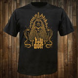 Max Siebel "Holy Diver" tee, flame orange on black w/STICKER