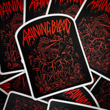 Max Siebel "Raining Blood" tee, blood red on black w/STICKER