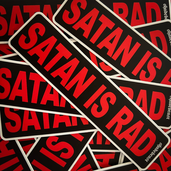 Satan Is Rad Sticker