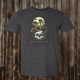 Skull And Flowers Shirt/Sticker Combo