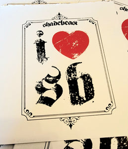 "I Love SB" Screened Mini Print, 10x13", limited/numbered