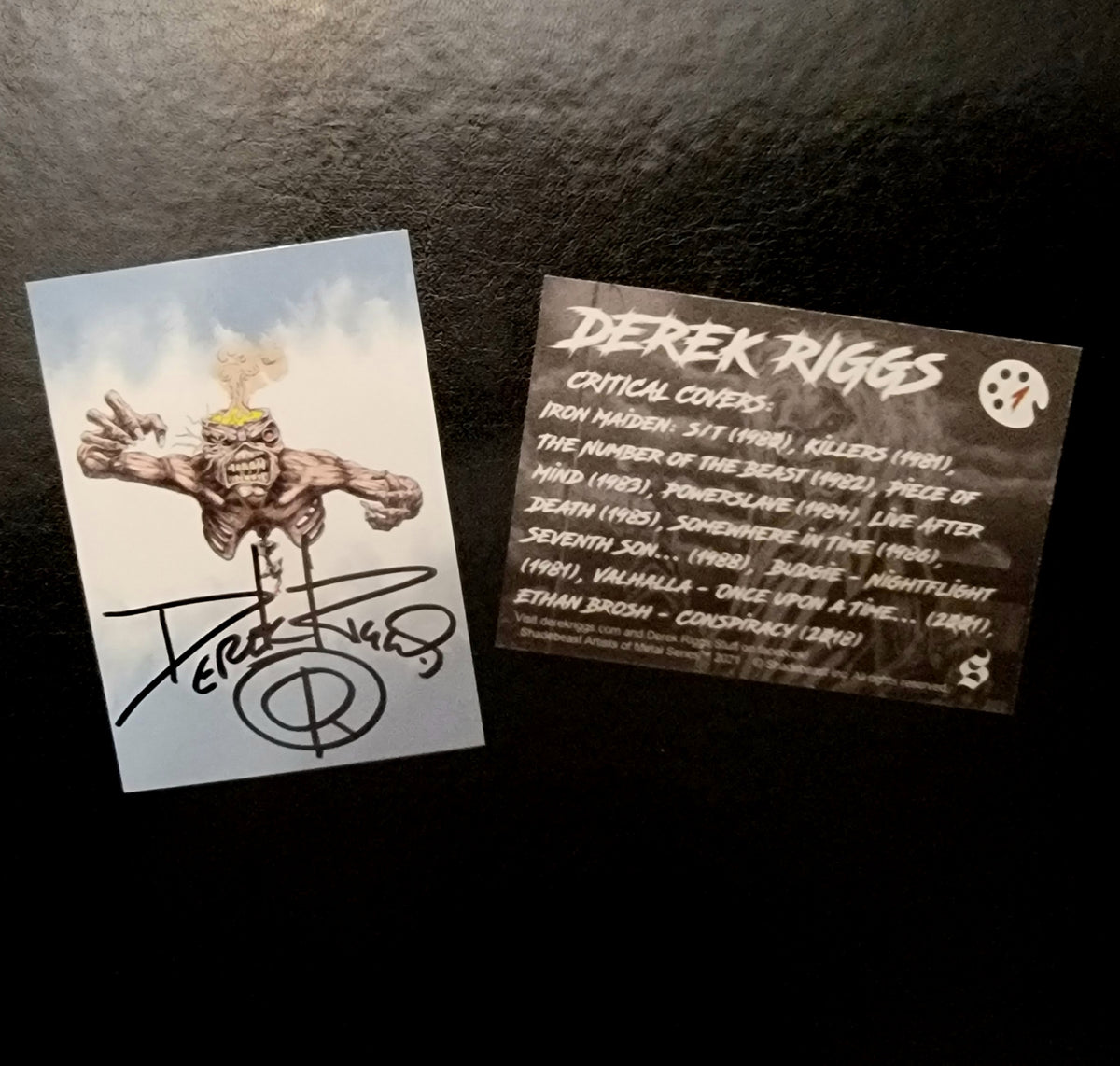 Derek Riggs Shadebeast Trading Card, signed by Derek – SHADEBEAST