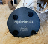 Shadebeast Slate Coaster, black "Pentagram logo" etched