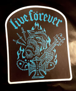 Max Siebel "Live Forever" sticker 5x5"
