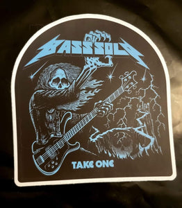 Max Siebel "Bass Solo Take One" sticker 5x5"