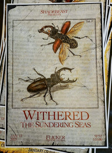 01-13-23 Shadebeast Presents, Withered, The Sundering Seas, 13X19", show poster