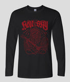 Max Siebel "Hole in the Sky" long sleeve, red on black w/STICKER