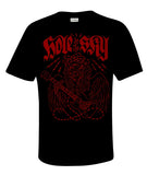 Max Siebel "Hole in the Sky" Tee, red on black w/STICKER