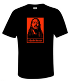 Sticker Shirt 01: Matt Pike, orange on black