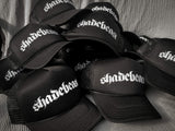 Shadebeast Logo Snapback Trucker Cap, white on black