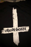 Shadebeast "Weathered Cross" shirt and sticker bundle, two color options